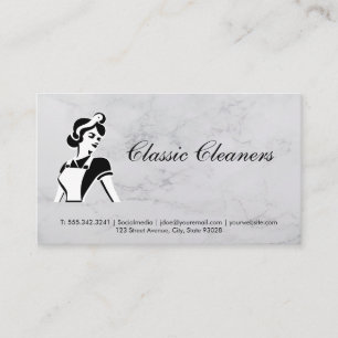 Cleaning Maid Classic Attire Business Card