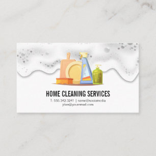 Cleaning Maid Services   Soap Suds Business Card