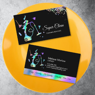 Cleaning Office services Maid Housekeeping Rose Business Card