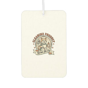Cleaning Product Retro Ad Cat Cleaning Product Ret Car Air Freshener
