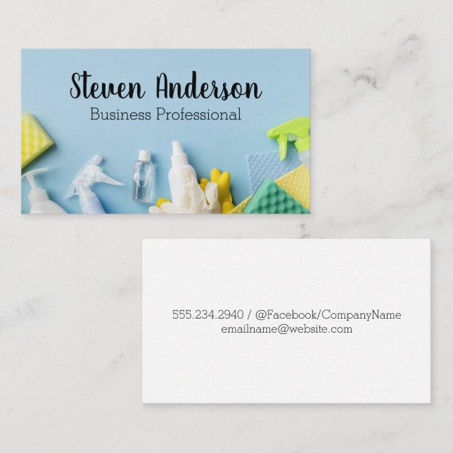 Cleaning Products and  Business Card (Front/Back)