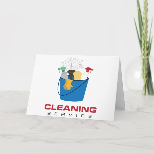 Cleaning Service Bucket Card (Front)