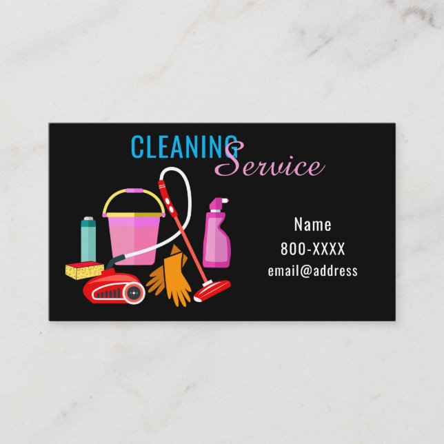 Cleaning Service Business Card (Front)