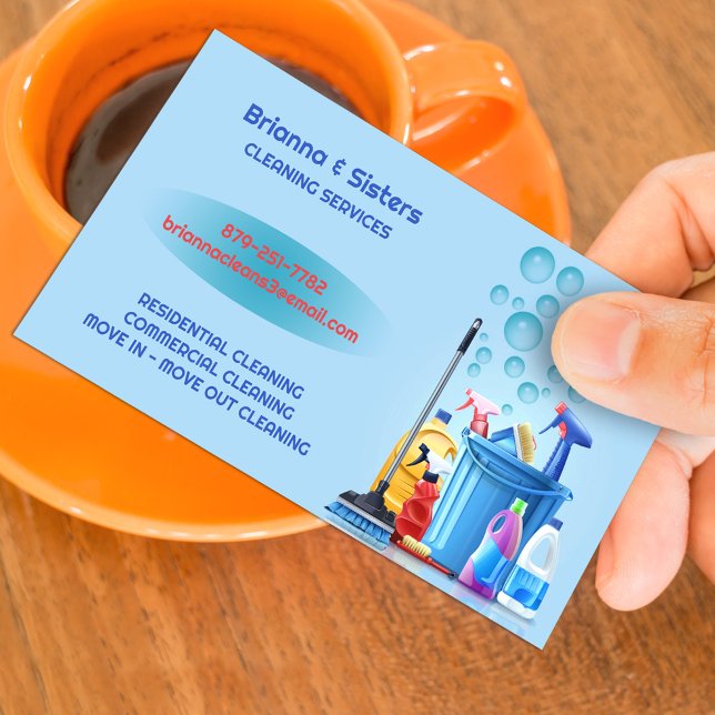 Cleaning Service Business Card (Creator Uploaded)
