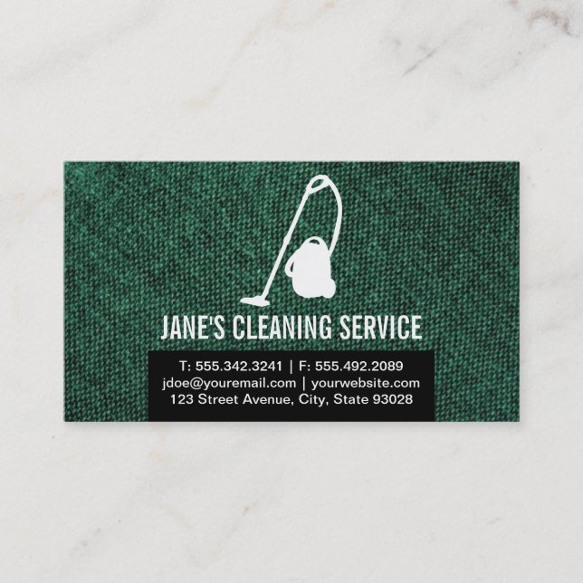 Cleaning Service Business Card (Front)