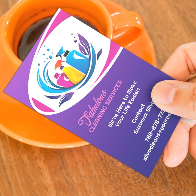 Cleaning Service Business Card Template (Creator Uploaded)