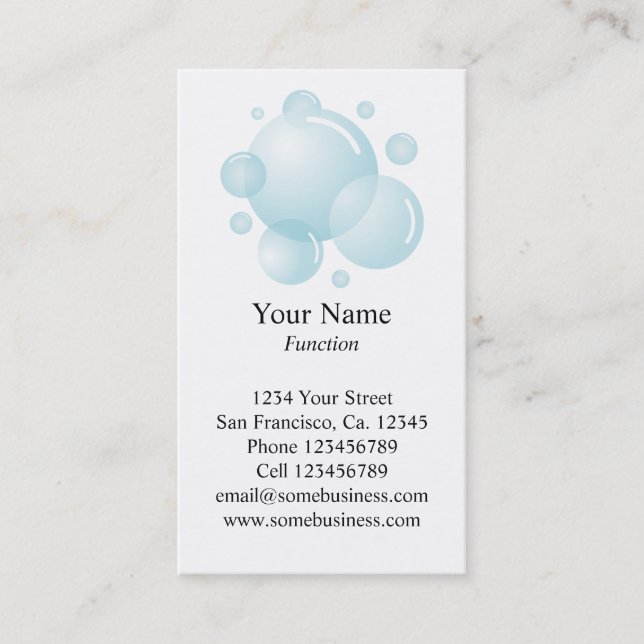 Cleaning service business card template | Vertical (Front)