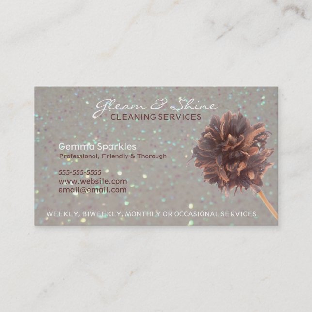 Cleaning Service Business Cards (Front)