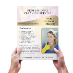 Cleaning Service Business Custom Photo Modern Pink Flyer<br><div class="desc">Cleaning Service Business Custom Photo Modern Pink Flyer</div>
