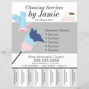 Cleaning Service Business Tear Off Strips  B Flyer