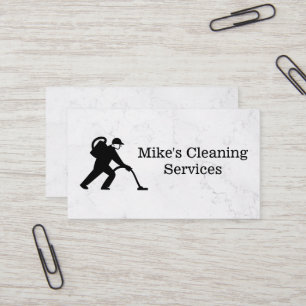 Cleaning Service Floor Cleaner Logo Business Card