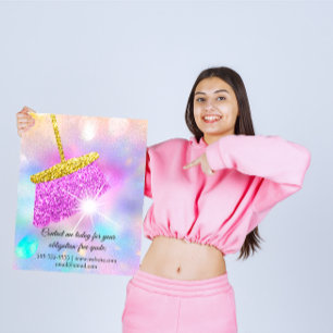 Cleaning Service House Keeping Holograph Pink Flyer