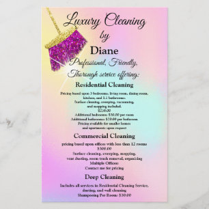 Cleaning Service House Office Keeping Maid QRCode Flyer