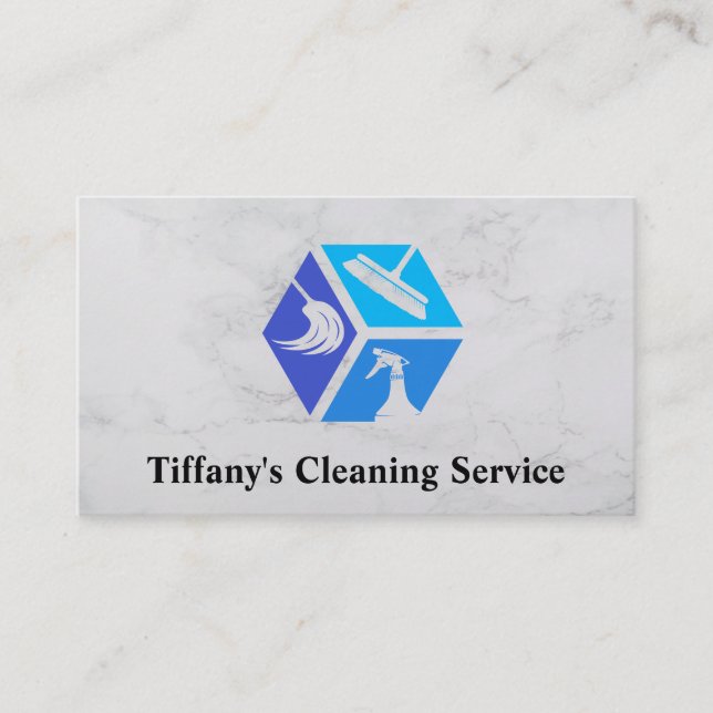 Cleaning Service Icons | Maid Business Card (Front)