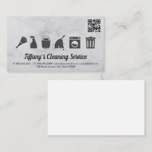 Cleaning Service Icons   qr code Business Card