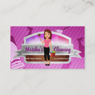 Cleaning Service logo Business Cards