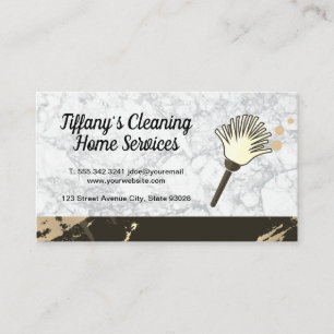 Cleaning Service Maid Duster Business Card