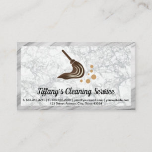 Cleaning Service   Maid   Mop Soap Bubbles Business Card