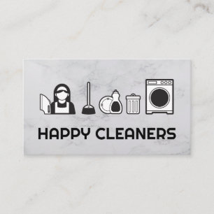 Cleaning Service   Maid Service Icons Business Card