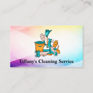 Cleaning Service Maid Tools Business Card