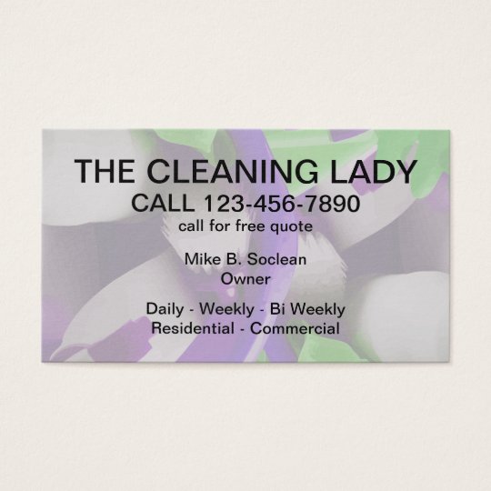 Cleaning Service Modern Design Business Card