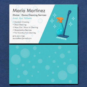 Cleaning Service Professional Business Card