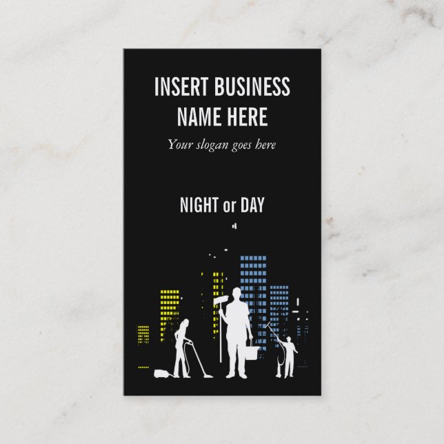 Cleaning Service professional PERSONALIZE Business Card (Front)