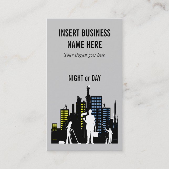 Cleaning Service professional PERSONALIZE Business Card (Front)