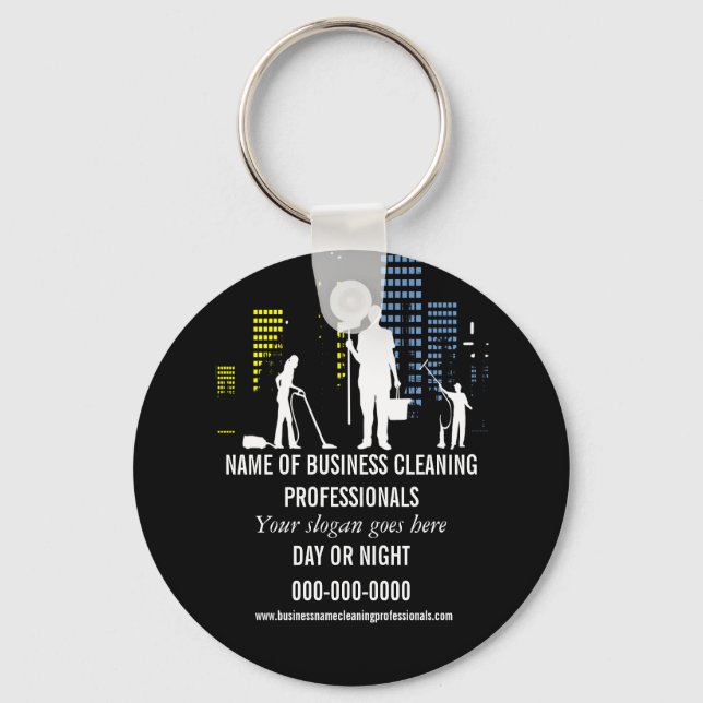 Cleaning Service professional PERSONALIZE Key Ring (Front)