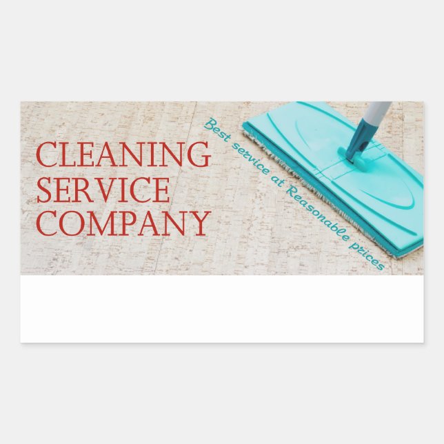 Cleaning service rectangular sticker (Front)