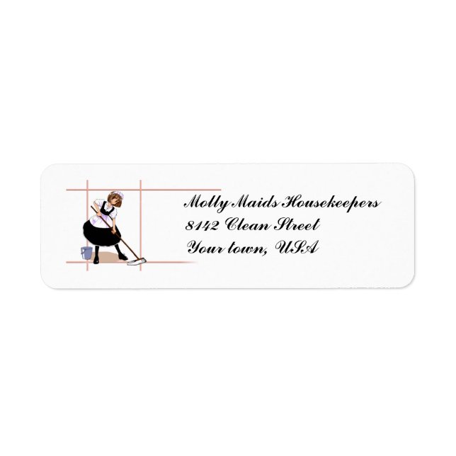 Cleaning Service Return Address Label (Front)