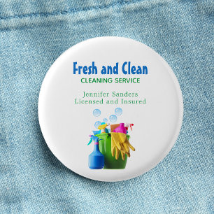  Cleaning Service Supplies Bucket Housekeeping 3 Cm Round Badge