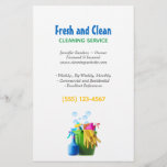 Cleaning Service Supplies Bucket Housekeeping Flyer<br><div class="desc">Cleaning supplies bucket housekeeping service business advertising flyer. Personalise this with your own business information to make it your own!</div>