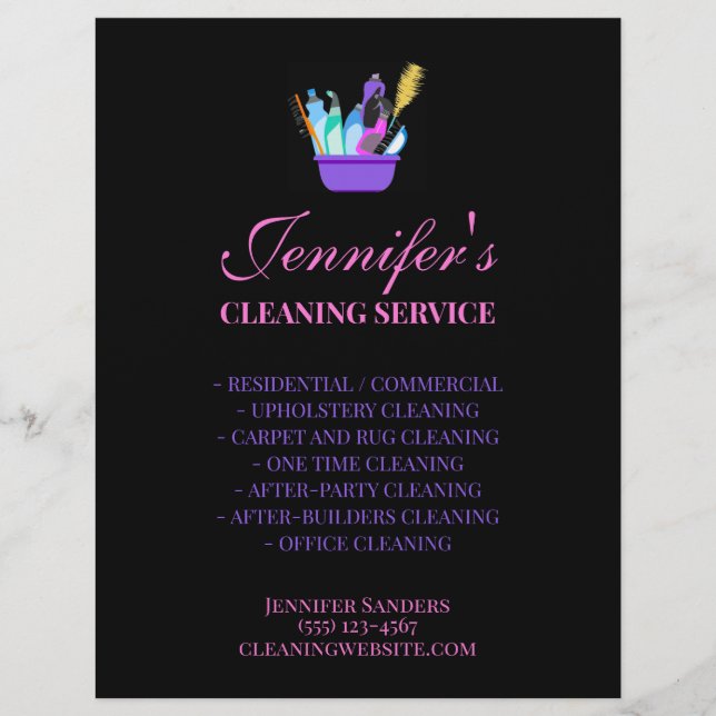 Cleaning Service Supplies Business Flyer (Front)