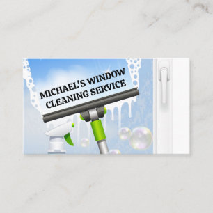 Cleaning Service Supplies   Squeegee   Maid Business Card