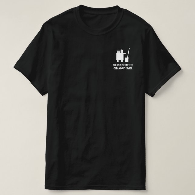 Cleaning service t shirt for housekeeper & janitor (Design Front)