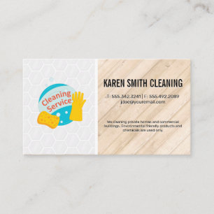 Cleaning Service   Tile   Wooden Floors Business Card