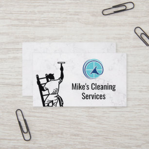 Cleaning Service   Window Cleaning Logo Business Card