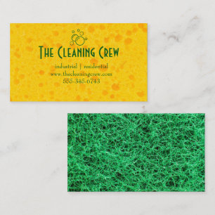 Cleaning Service Yellow Sponge Business Card