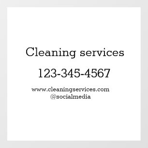 Cleaning services add number website email address
