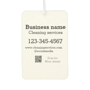 Cleaning services add number website email address car air freshener