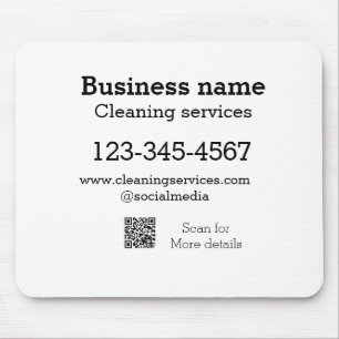 Cleaning services add number website email address mouse pad