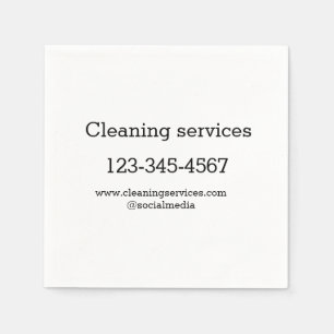 Cleaning services add number website email address napkin