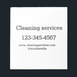 Cleaning services add number website email address notepad<br><div class="desc">DESIGN</div>