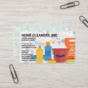 Cleaning Services and Supplies   Soap Suds Business Card