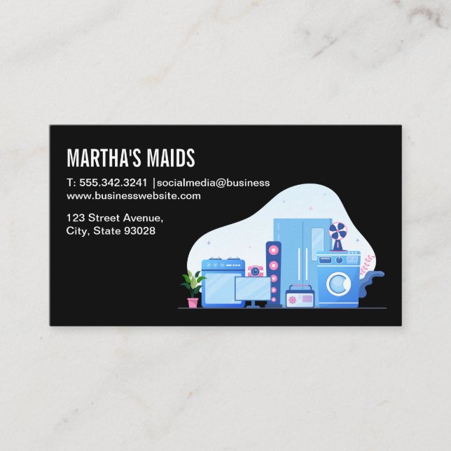 Cleaning Services | Appliances Business Card (Front)