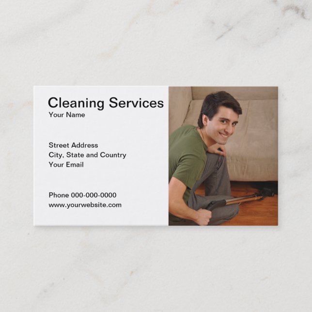 Cleaning Services Business Card (Front)