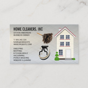Cleaning Services Duster Spray Bottle Resident Business Card