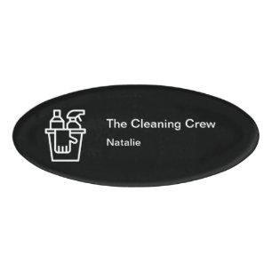 Cleaning Services Employee Name Tag