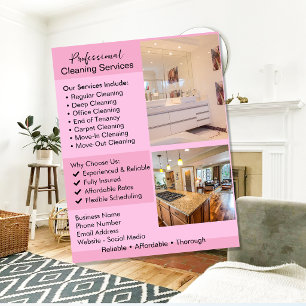 Cleaning Services Flyer Editable House Cleaning
